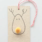 Cute DIY Christmas Gift Tags - Rudolf