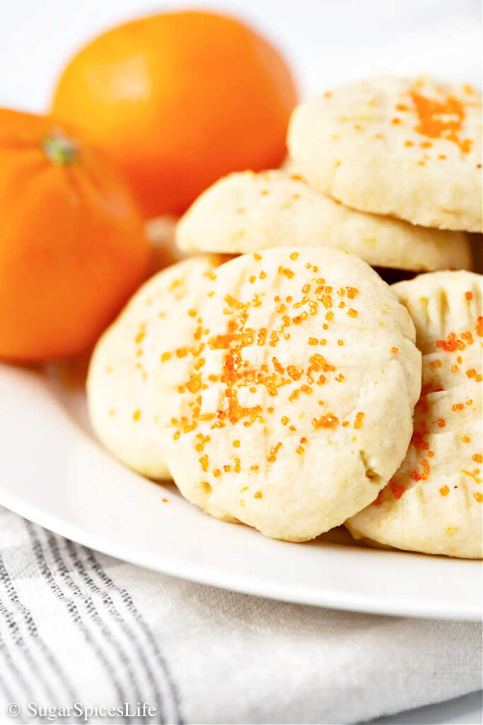 Orange Flavour Christmas Shortbread Cookies