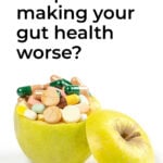 Apple filled with probiotic tablets