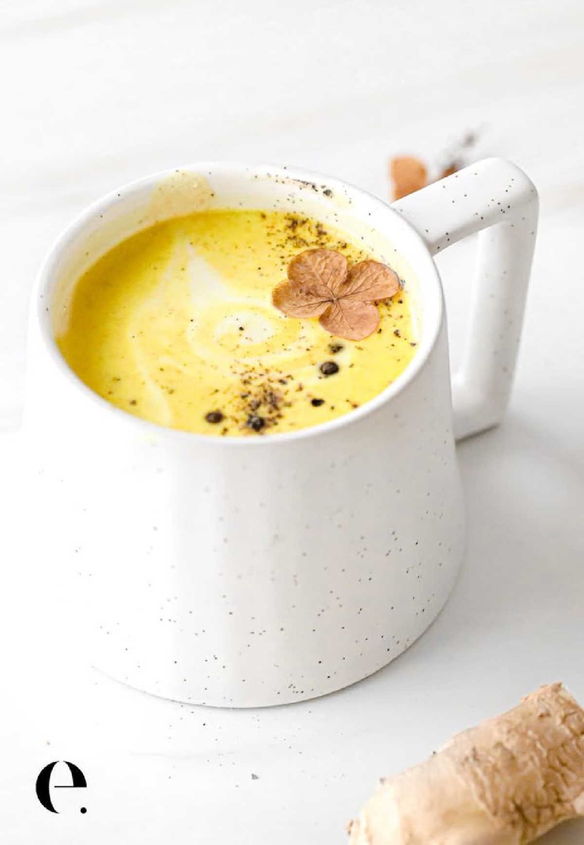 Mug of turmeric tea