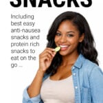 Pregnant woman eating healthy snack.