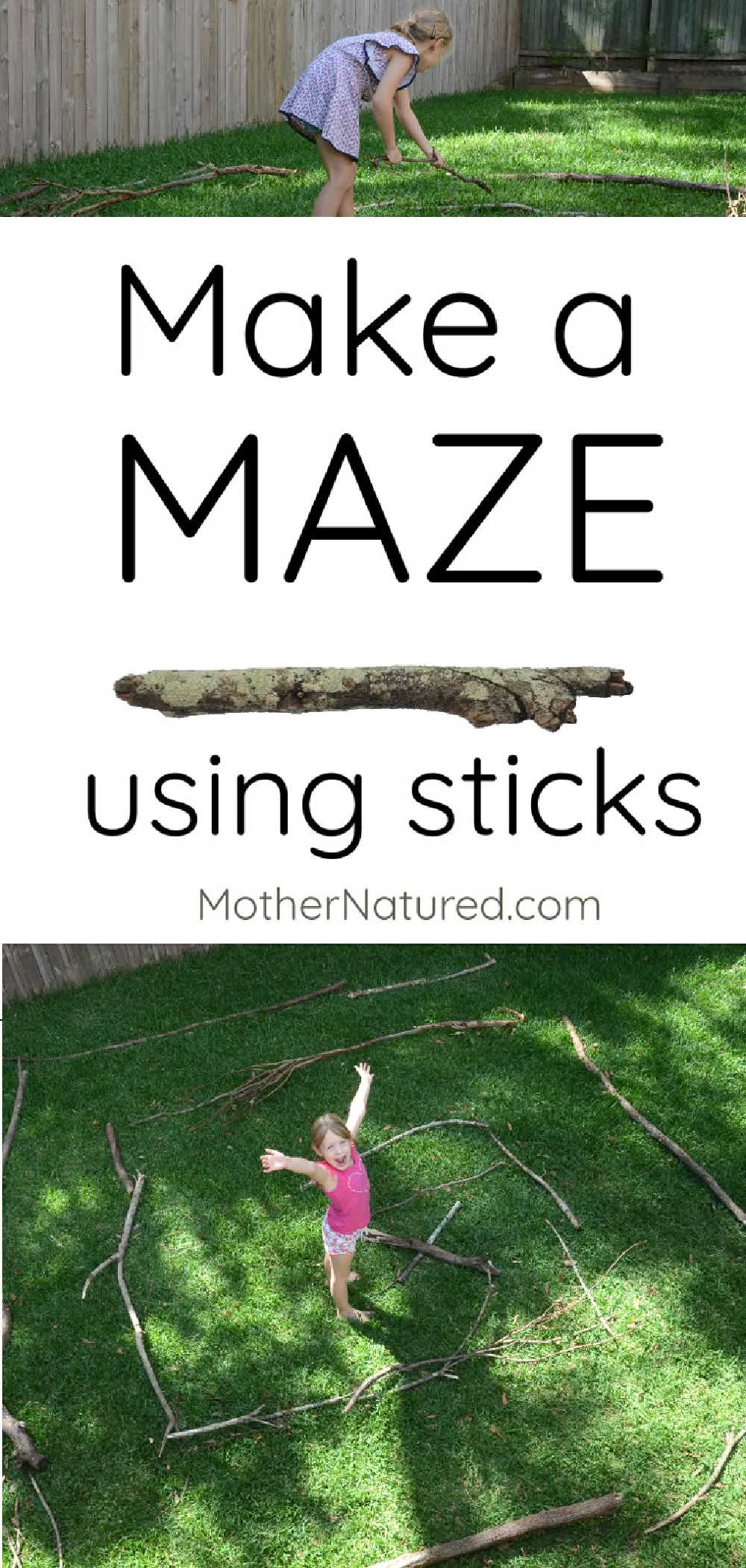DIY stick maze