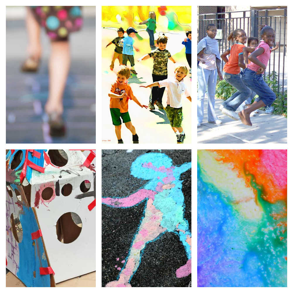 Fun Outdoor Activities For Kids On The Sidewalk Street Pavement
