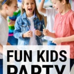 Children playing party games