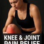 Woman holding her knee in pain