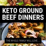 Collage of Keto ground beef recipes