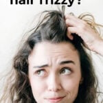 Young woman with long frizzy hair