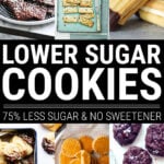 Collage of lower sugar cookies