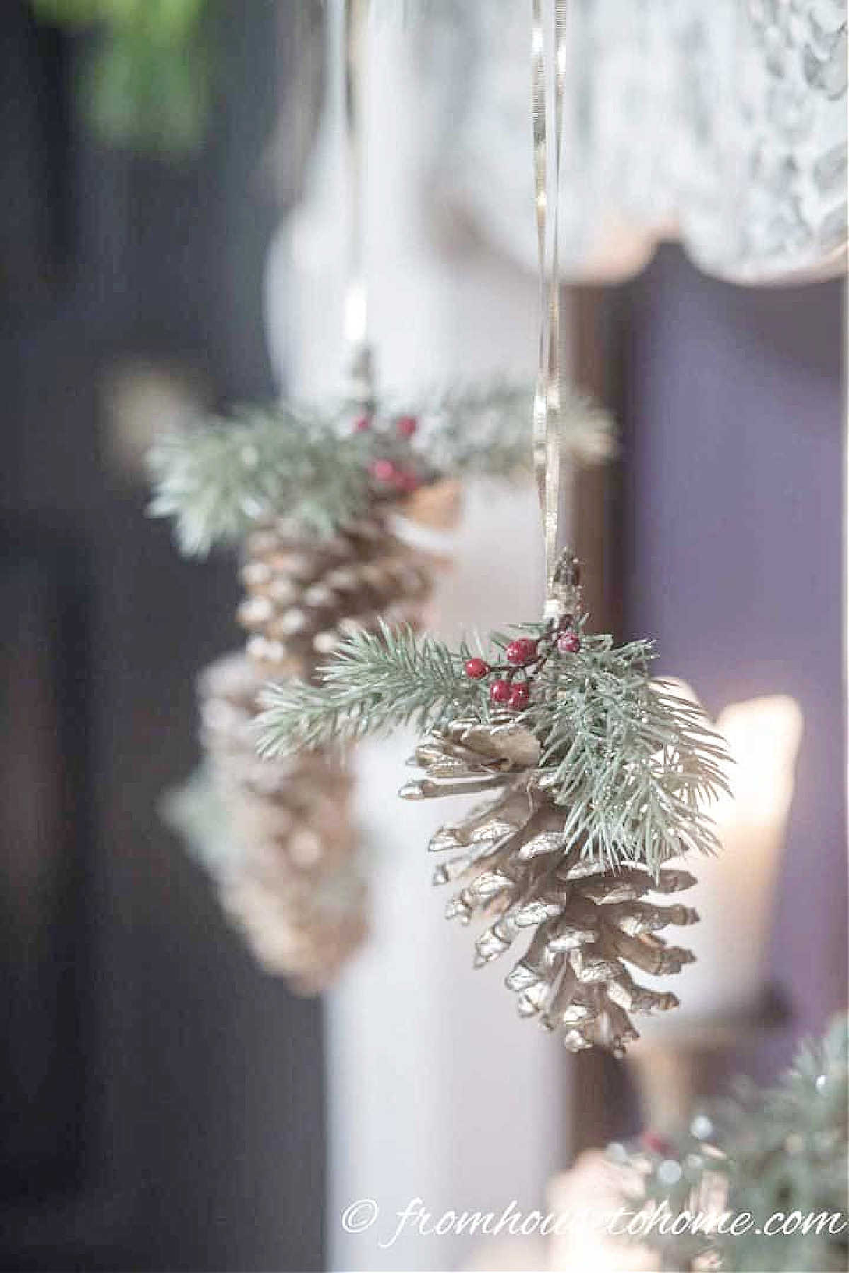 Pine cone Christmas ornaments