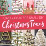 Collage of small DIY Christmas tree ideas