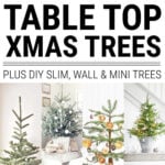 Collage of table top Christmas Trees