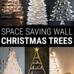 Collage of DIY wall Christmas trees