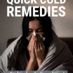 Young woman nursing cold