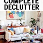 A cluttered living room