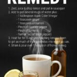 Ingredients for making homemade cold relief tea
