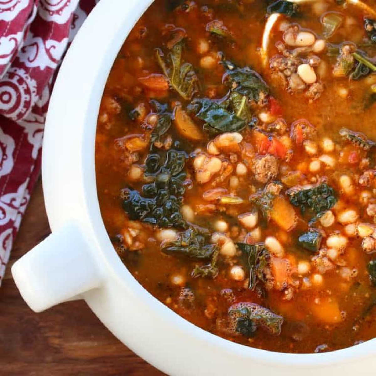 Tuscan Sausage And White Bean Soup - Daring Gourmet