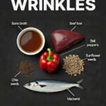 Infographic on best nutrition for wrinkles