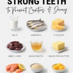 Infographic of the best food for strong teeth