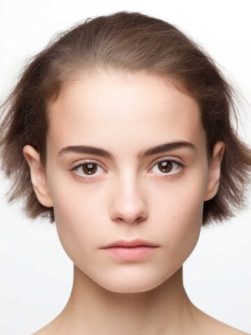 Young woman with hair loss