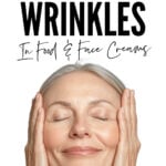 Woman in her 50s smoothing her face and smiling