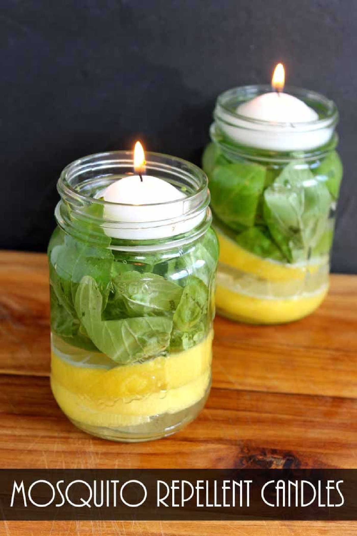 DIY mosquito repellent candles.