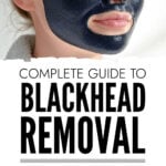 Woman wearing blackhead removal mask