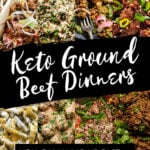 Collage of Keto ground beef recipes