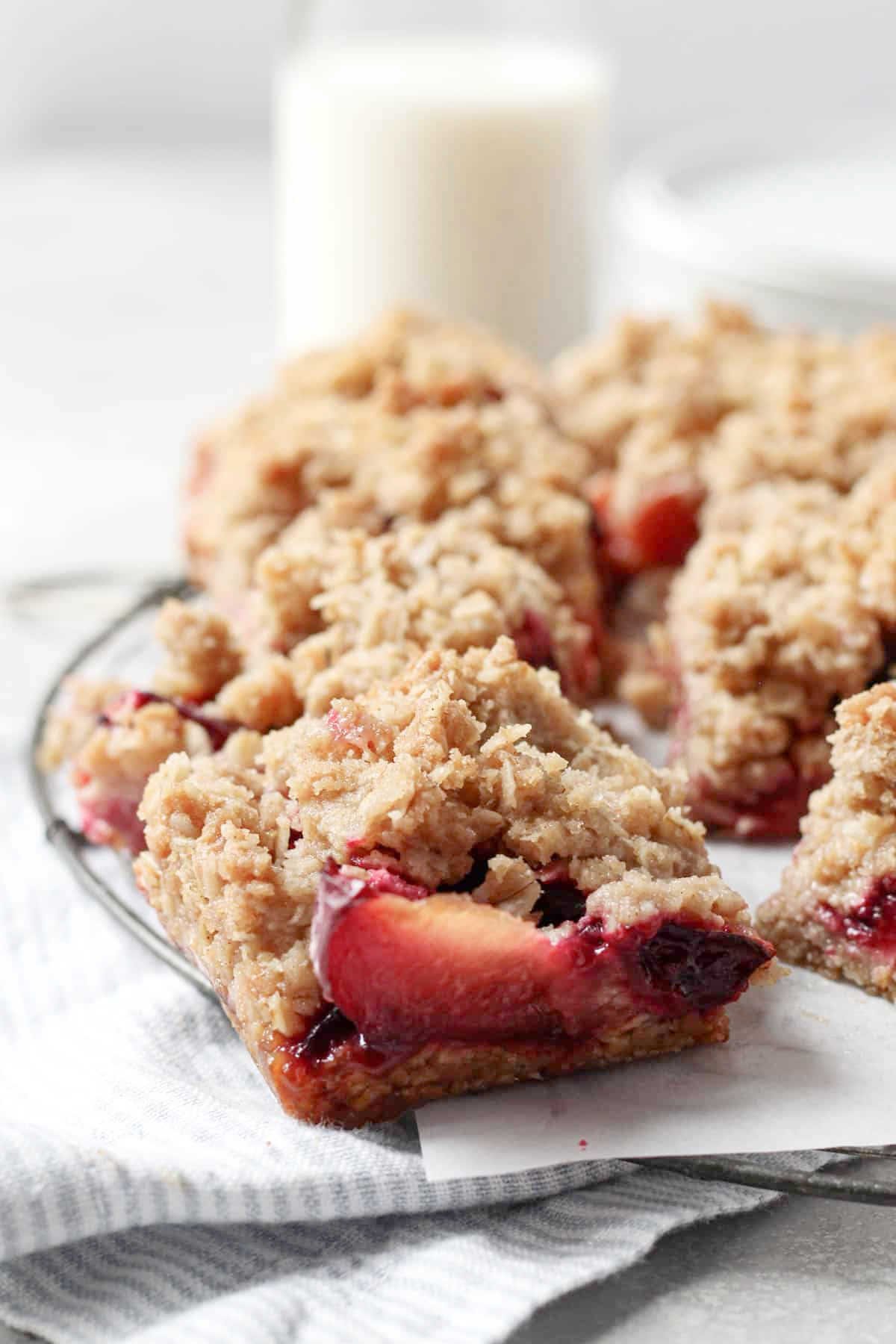 Homemade plum bars.