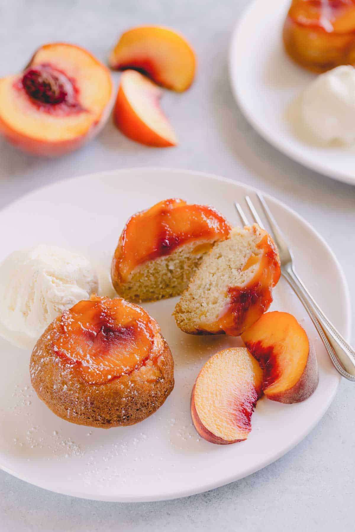 Mini Peach Upside Down Cakes