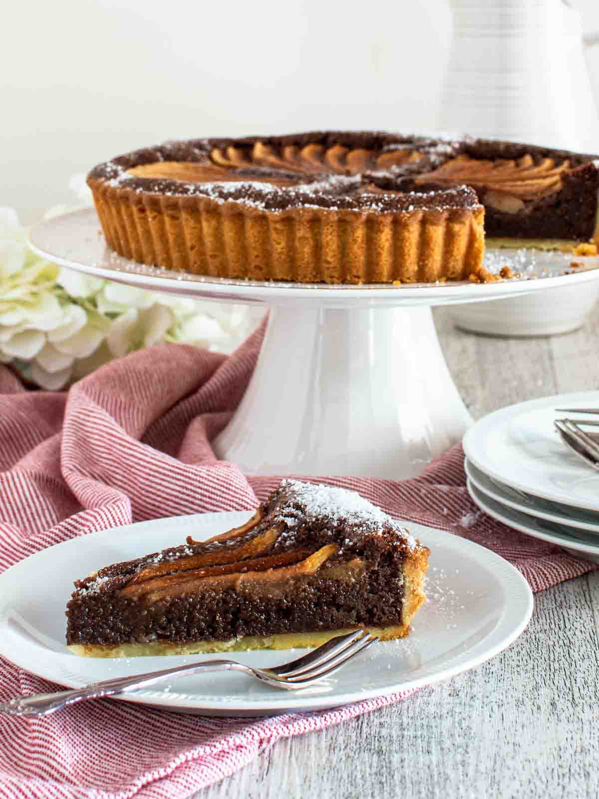 Chocolate Pear Tart