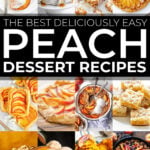 Collage of peach desserts