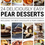 Collage of pear desserts