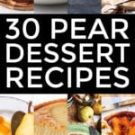 Collage of pear desserts