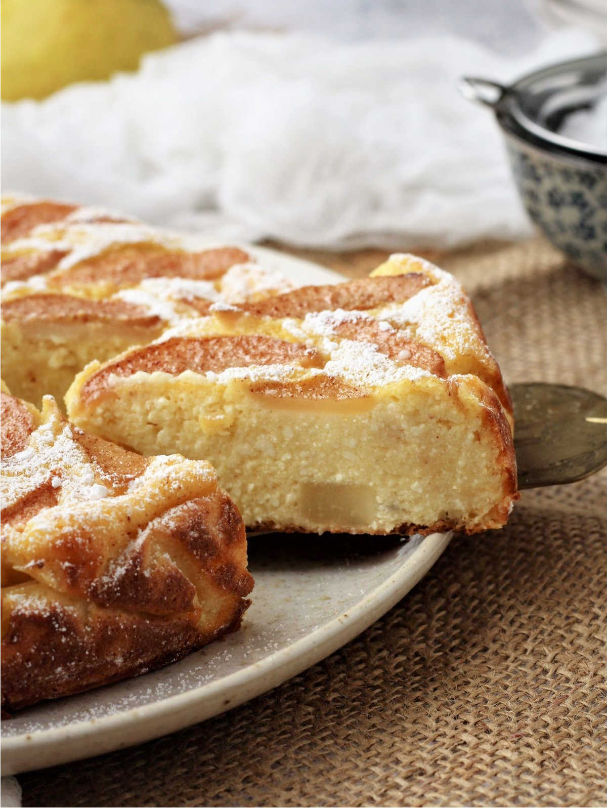 Pear Ricotta Cheesecake