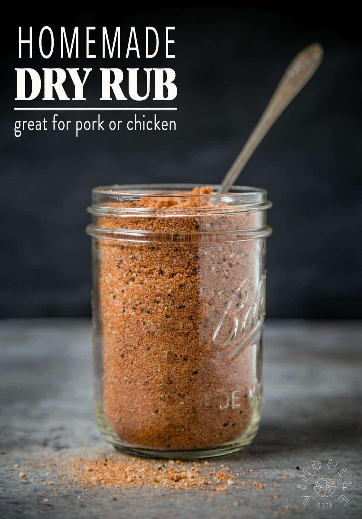 BBQ Pork Rub Mason Jar