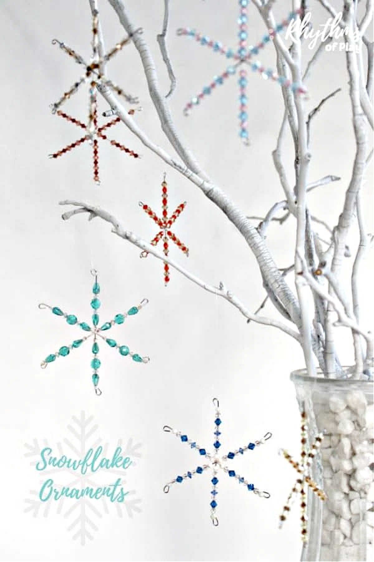 Beaded Snowflake Ornaments