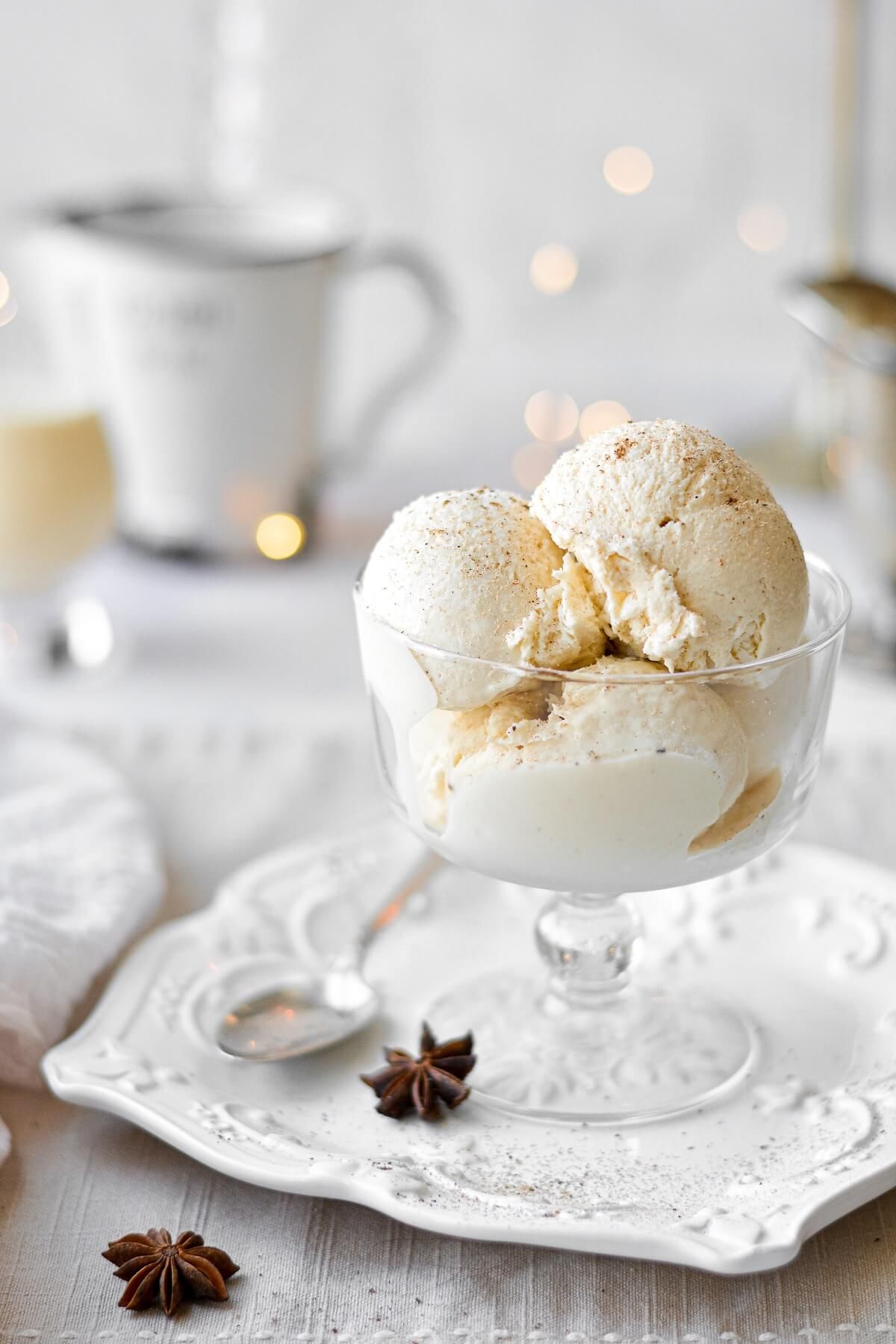 Bourbon Eggnog Icecream