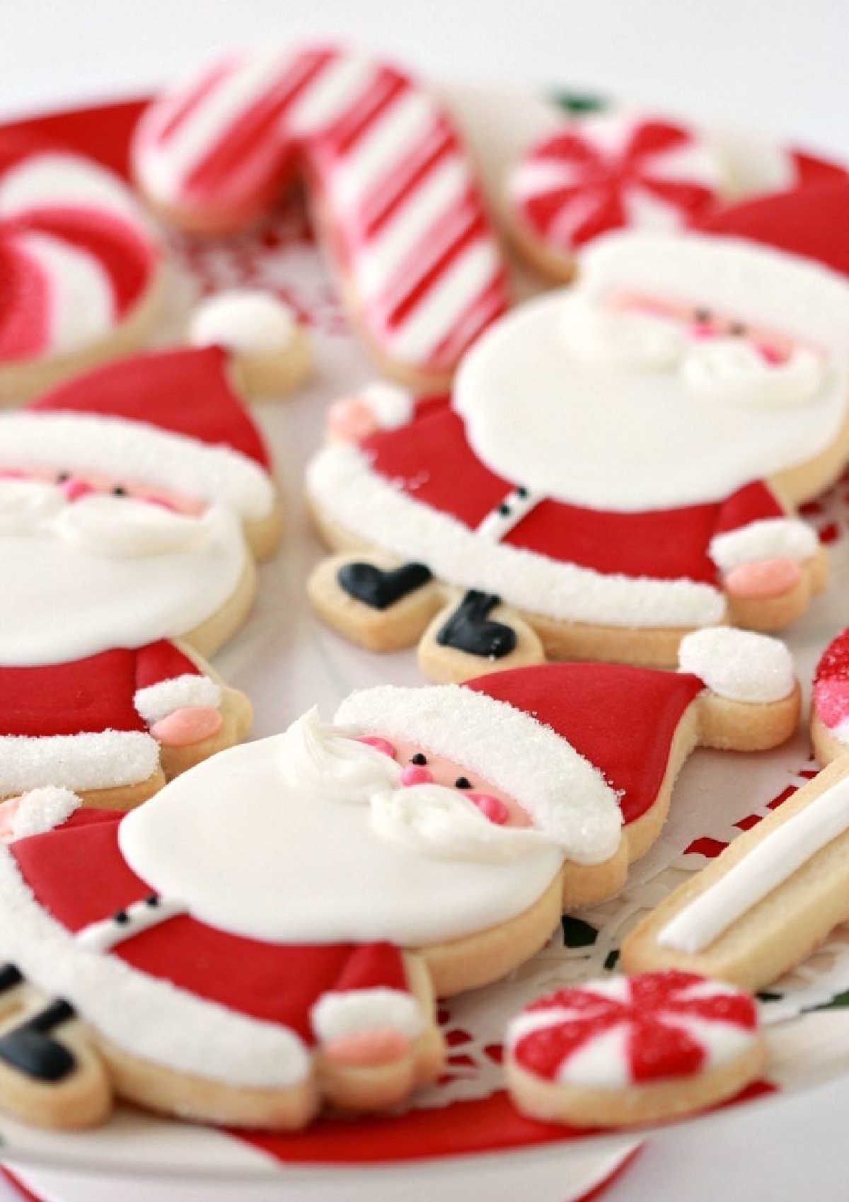 Candy Cane Cut Out Cookies