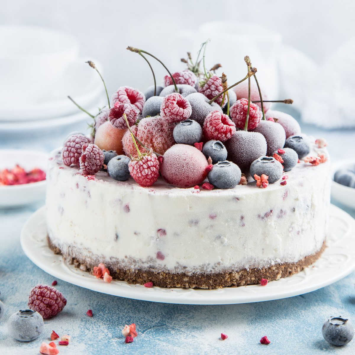 Christmas Berry Icecream Cake