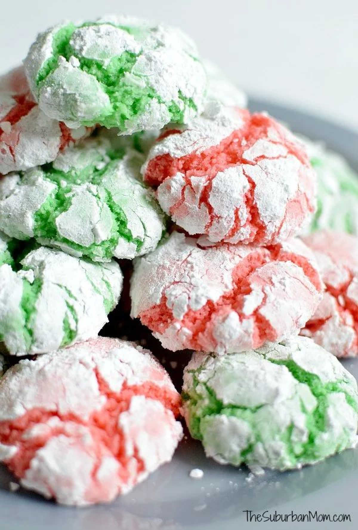 Coloured Christmas Crinkle Cookies