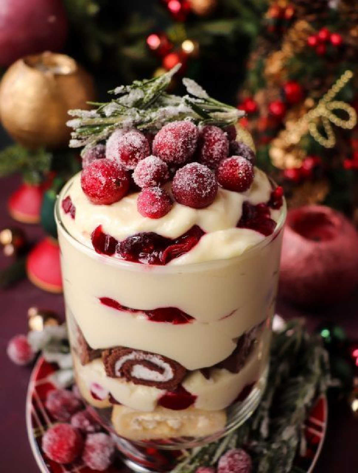 Cranberry Christmas Trifle