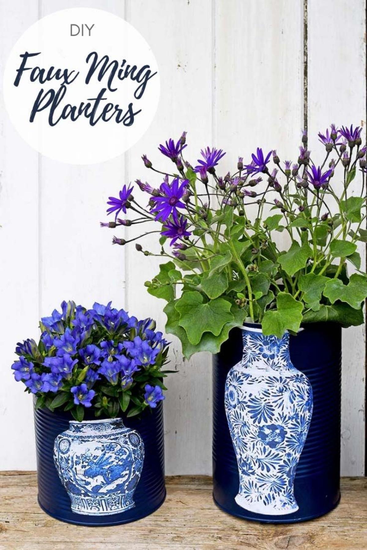 DIY Oriental Flower Pots