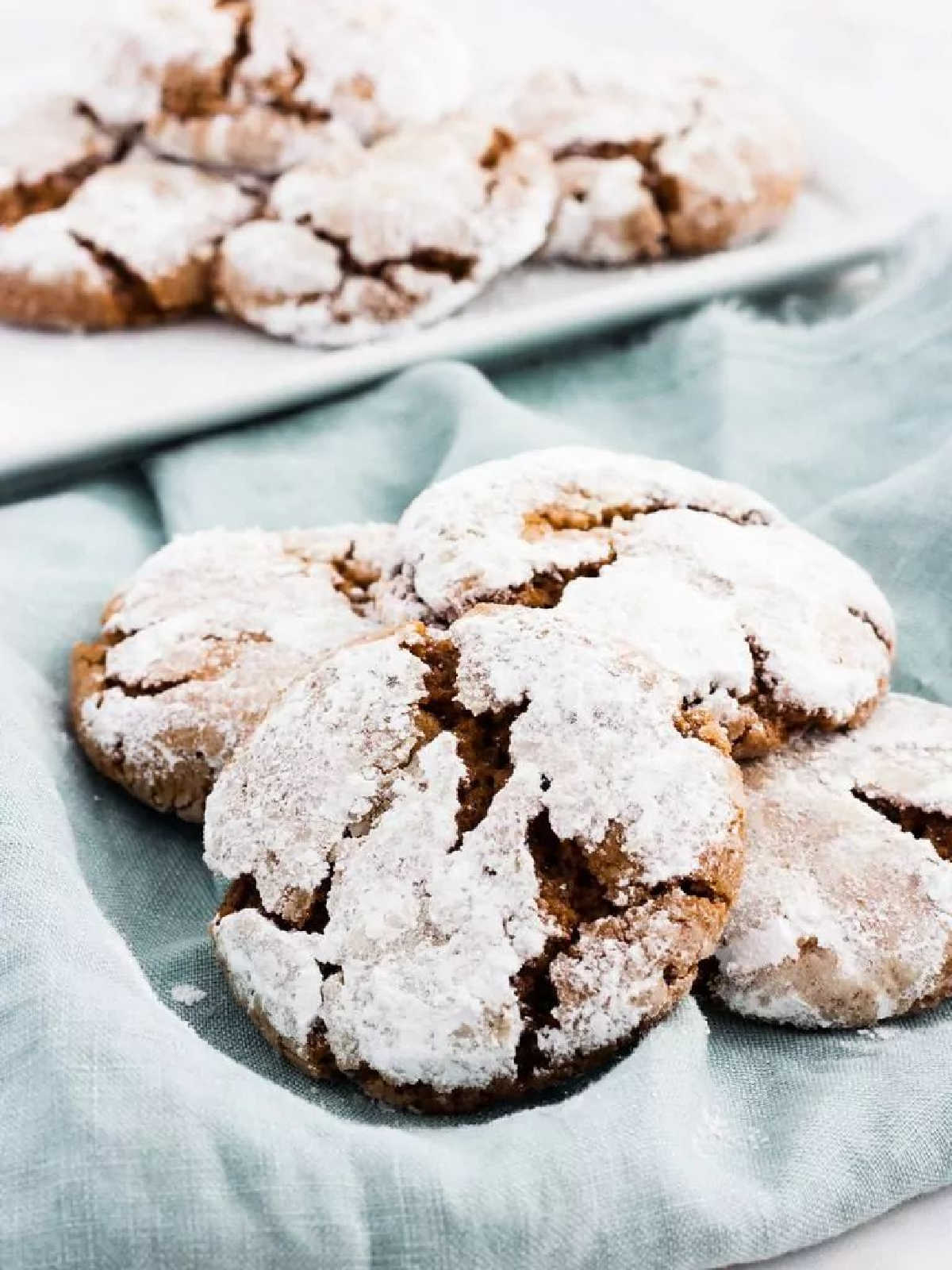 Gingerbread Christmas Crinkle Cookies