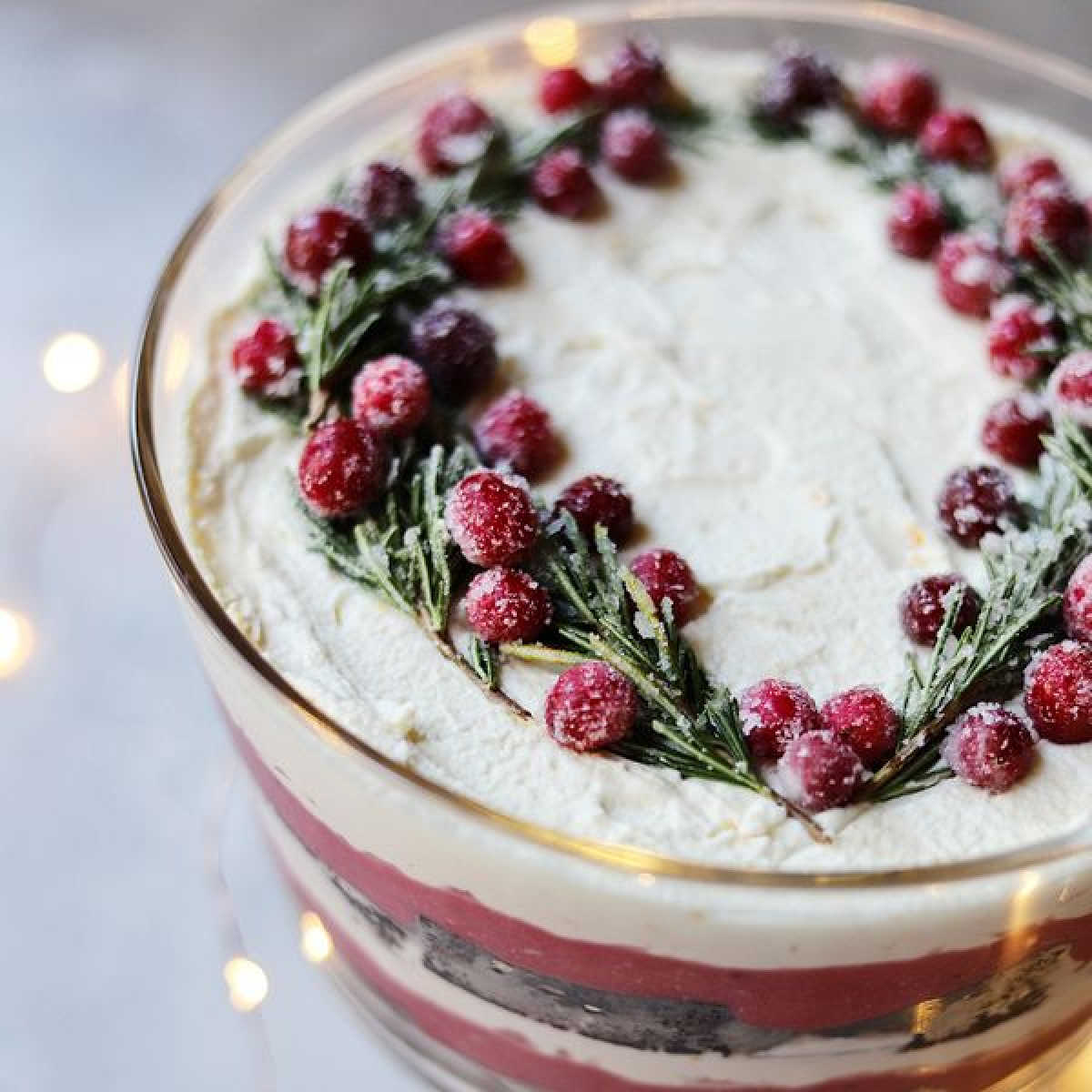 Gingerbread Cranberry Trifle