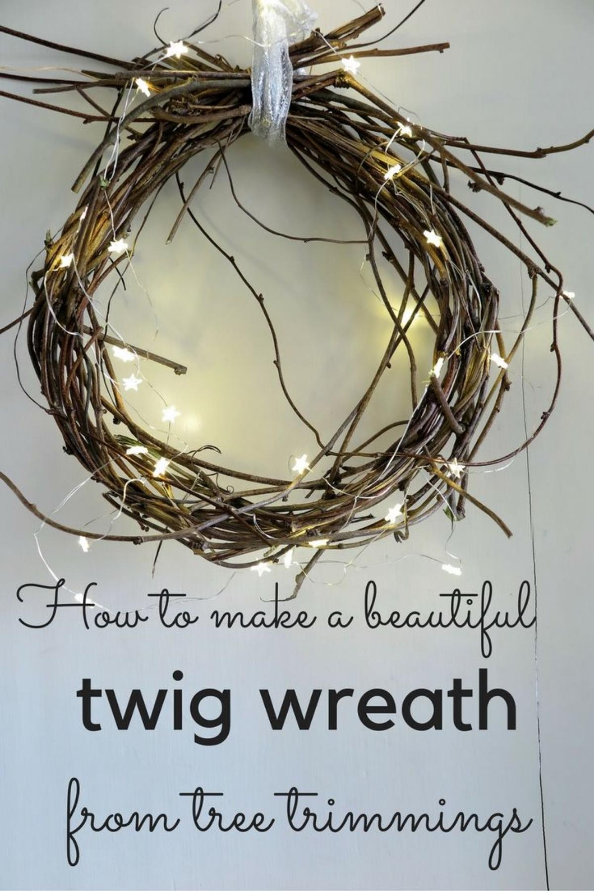 How To Make Twig Christmas Wreath