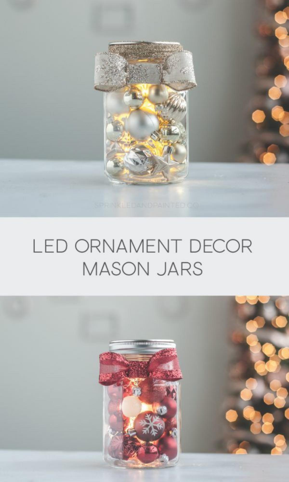 Led Ornament Mason Jar