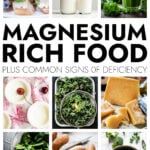 Collage of magnesium rich foods