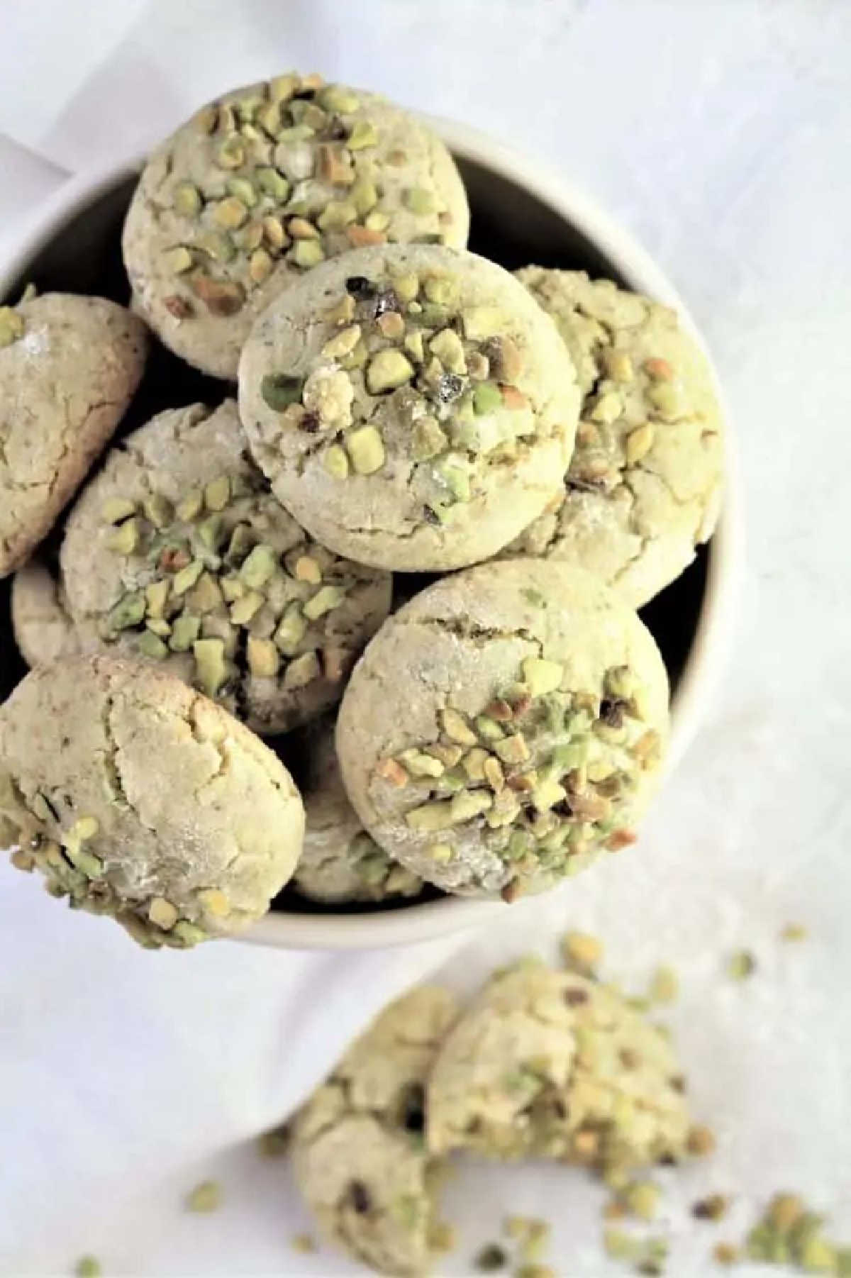 Pistachio Amaretti Christmas Cookies
