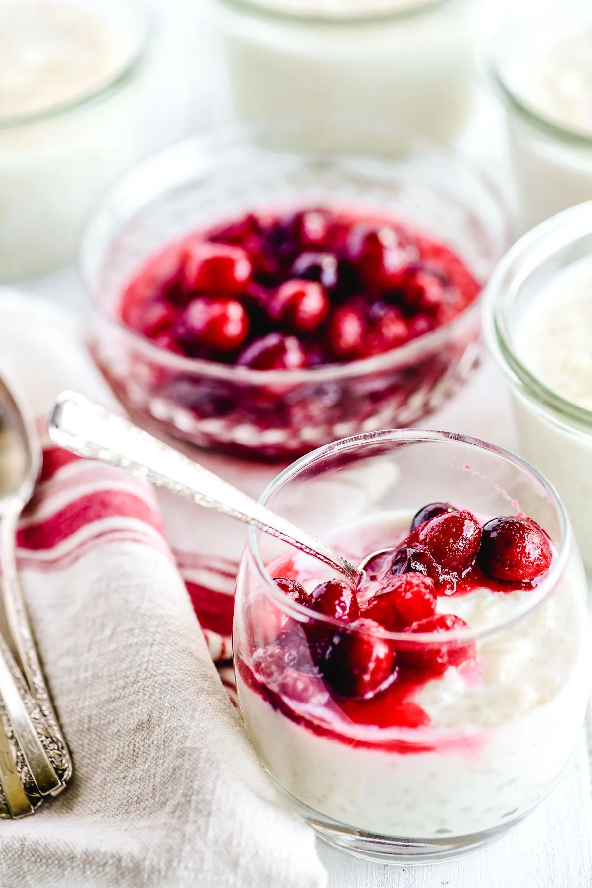 Scandinavian Christmas Cranberry Rice Pudding