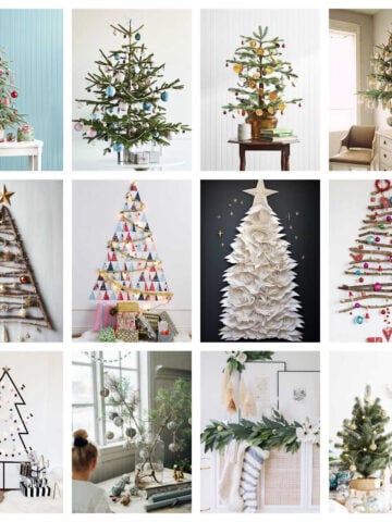 Collage of small Christmas tree ideas